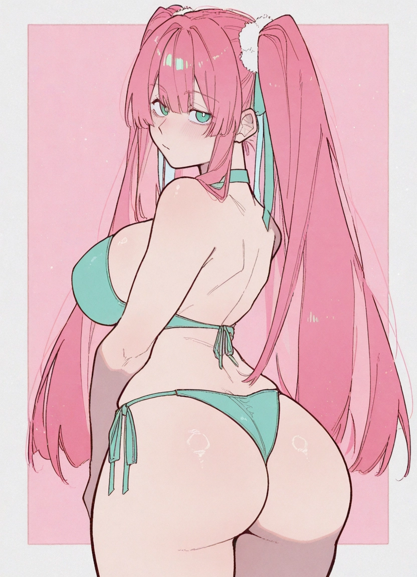 1girl, solo, breasts, swimsuit, ass, bikini