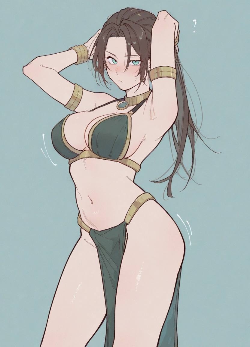 1girl, breasts, navel, solo, armpits, long hair · Yamete.gg