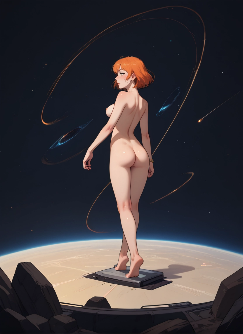 1girl, ass, nude, breasts, solo, short hair · Yamete.gg