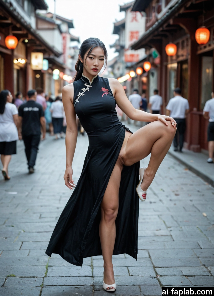 dress, chinese clothes, china dress, 1girl, pussy, solo focus