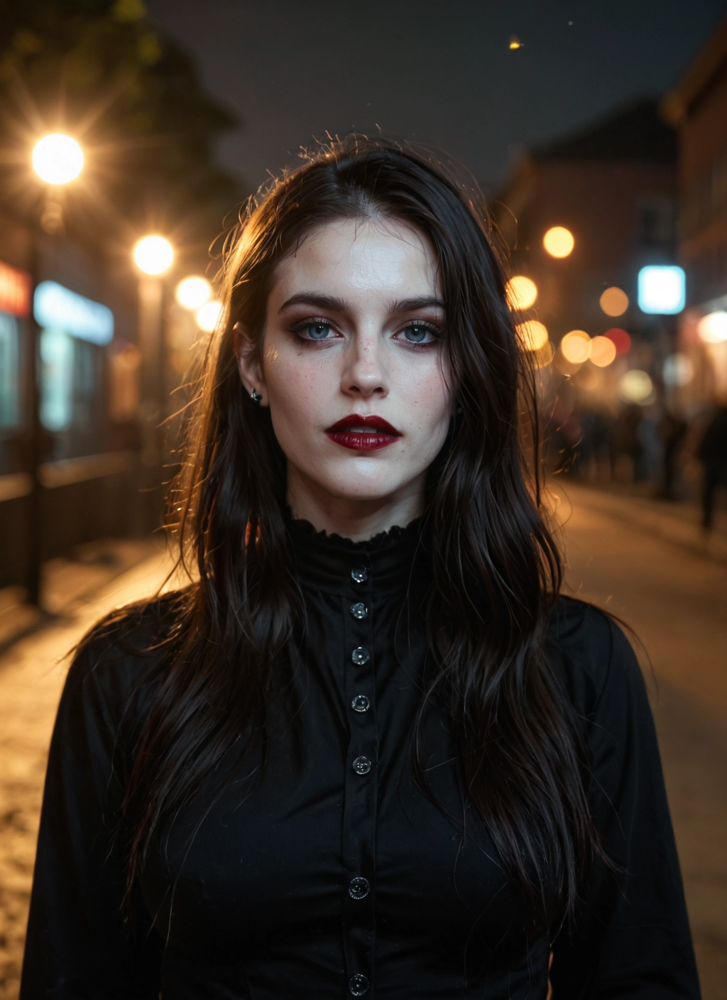1girl, solo, jewelry, long hair, freckles, earrings · Yamete.gg