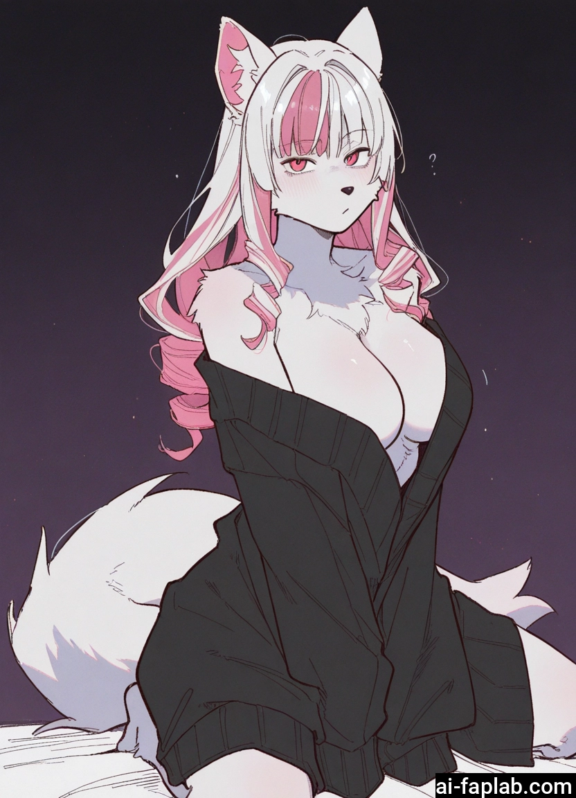 furry, 1girl, breasts, animal ears, tail, furry female