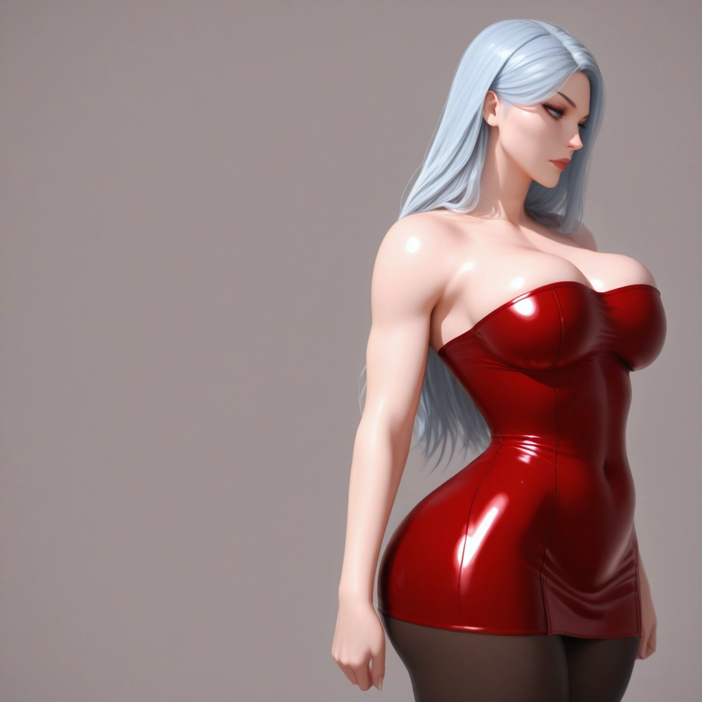 1girl, breasts, solo, dress, large breasts, long hair · Yamete.gg
