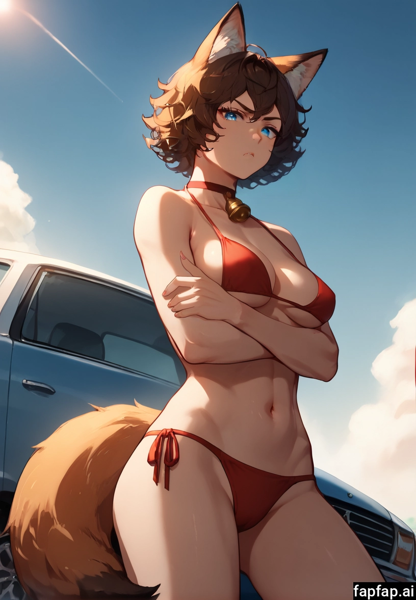 1girl, swimsuit, animal ears, solo, breasts, blue eyes · Yamete.gg