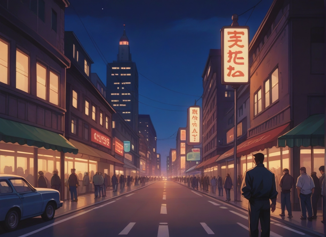 ground vehicle, car, motor vehicle, night, road, city · Yamete.gg