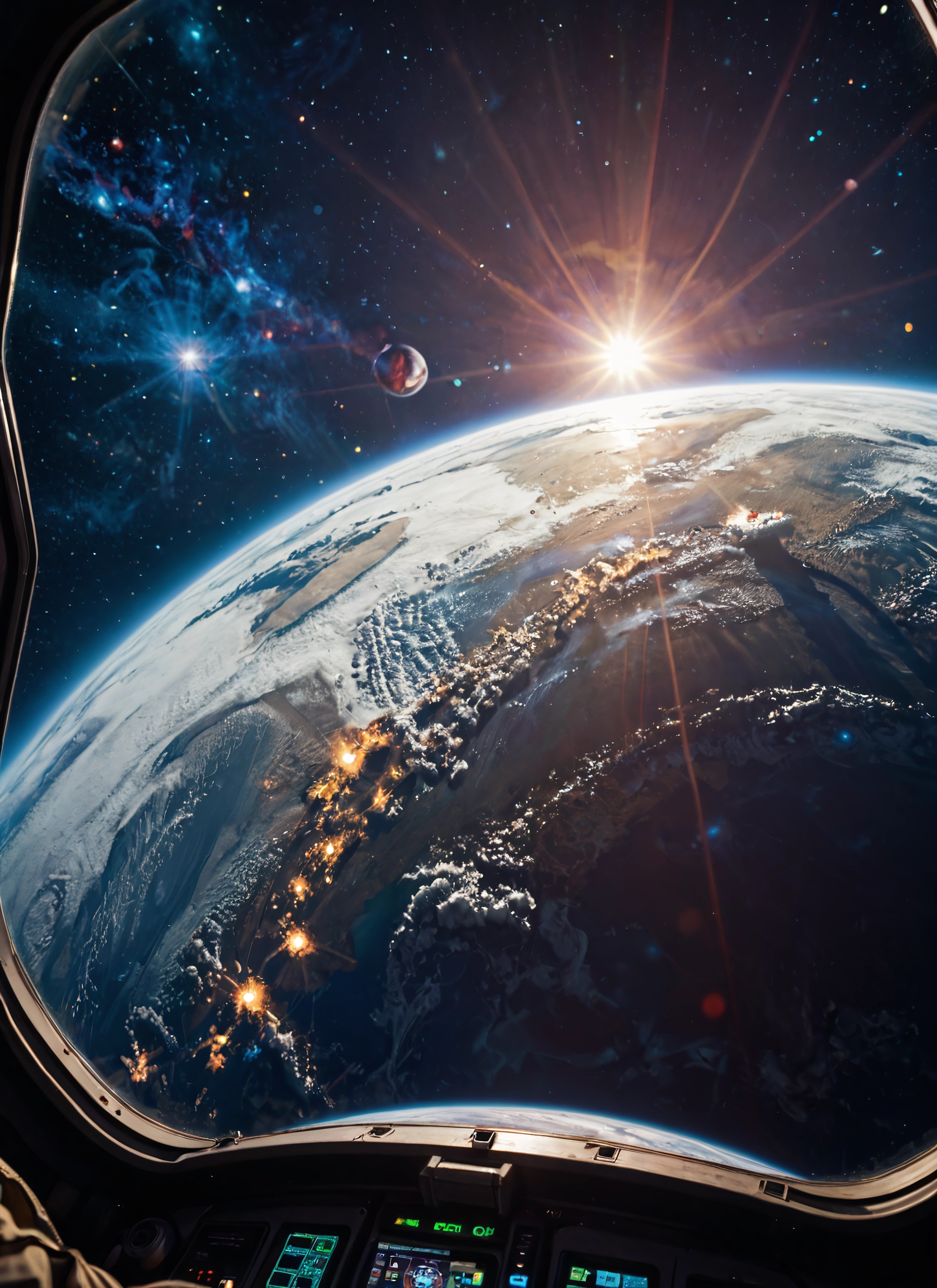 no humans, space, planet, earth (planet), scenery, star (sky) · Yamete.gg