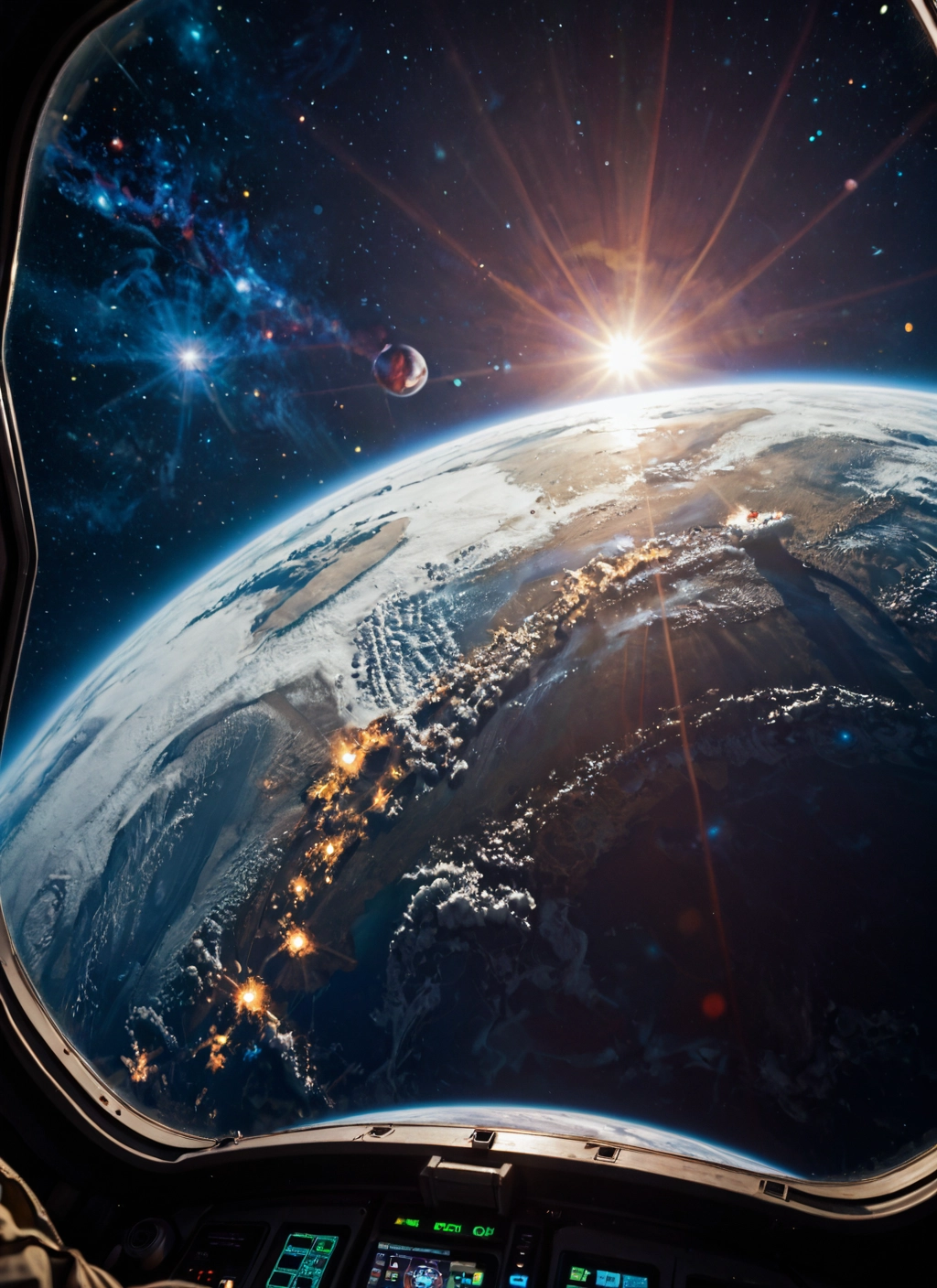 no humans, space, planet, earth (planet), scenery, star (sky)