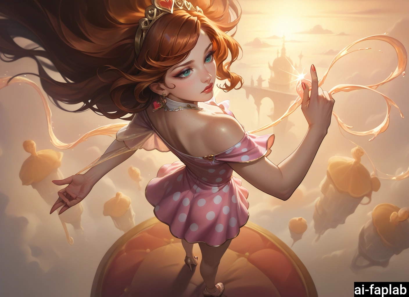 1girl, long hair, jewelry, dress, solo, tiara · Yamete.gg