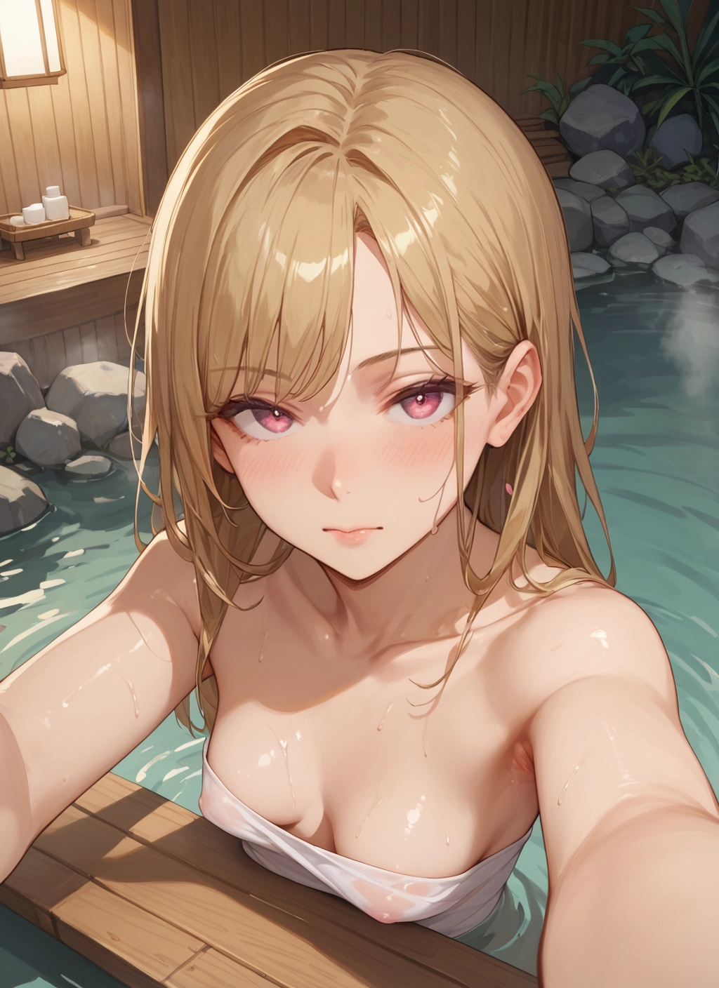 1girl, breasts, solo, looking at viewer, long hair, blonde hair · Yamete.gg