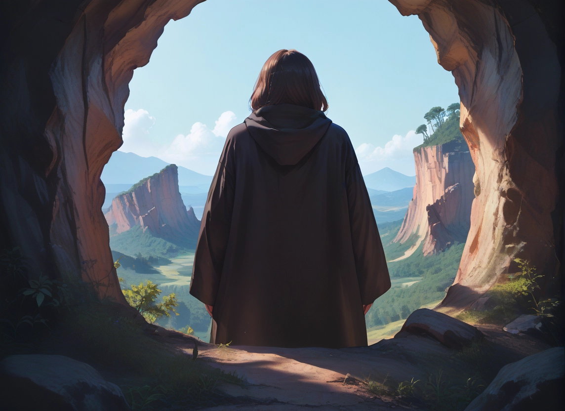 outdoors, solo, day, from behind, hood, sky · Yamete.gg