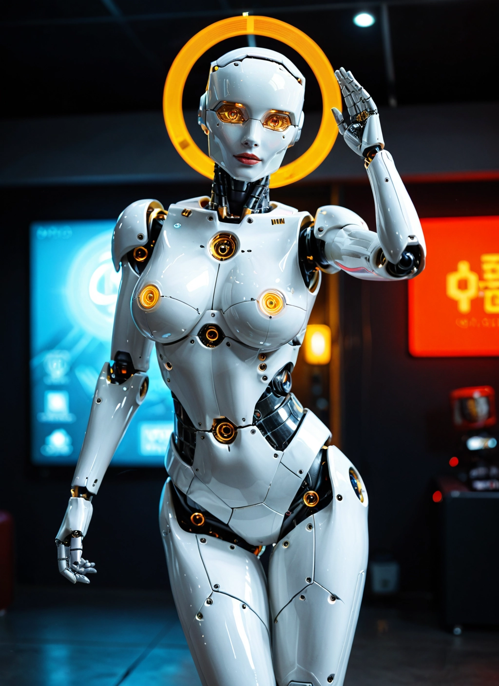 1girl, solo, breasts, humanoid robot, robot joints, robot · Yamete.gg