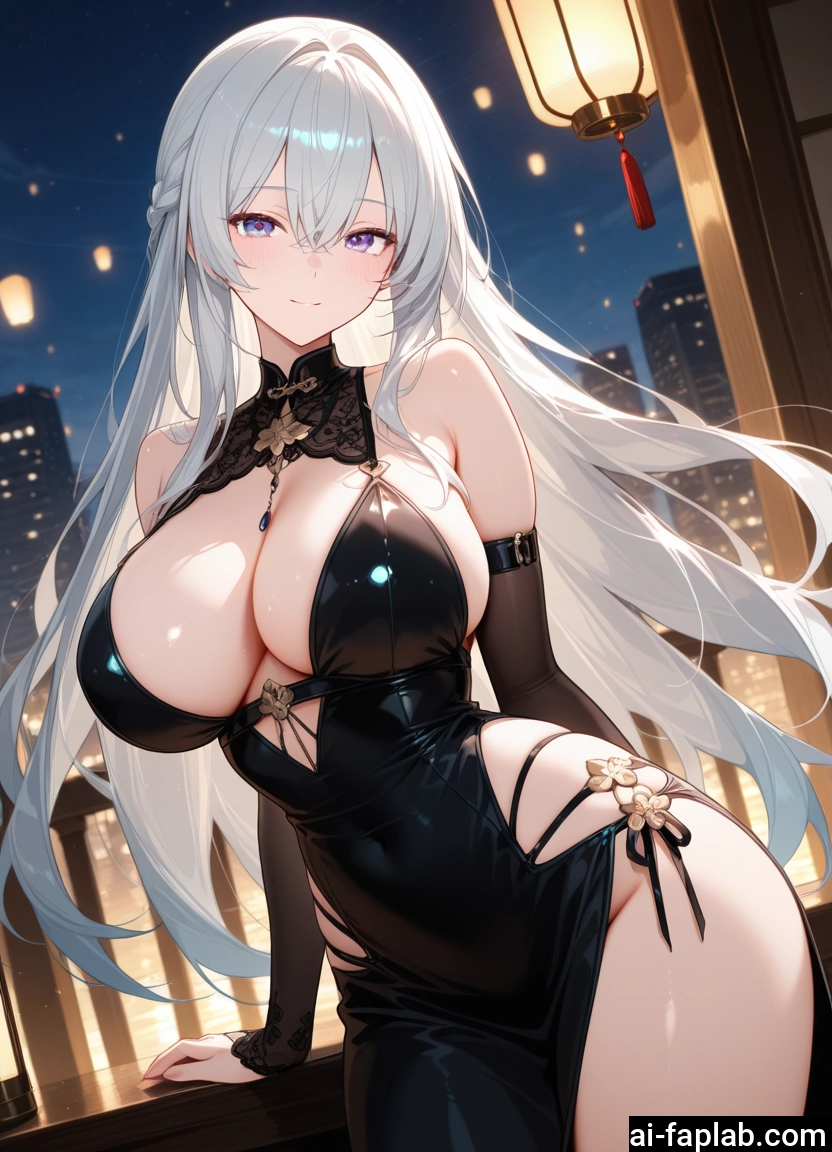 breasts, 1girl, long hair, dress, large breasts, solo · Yamete.gg