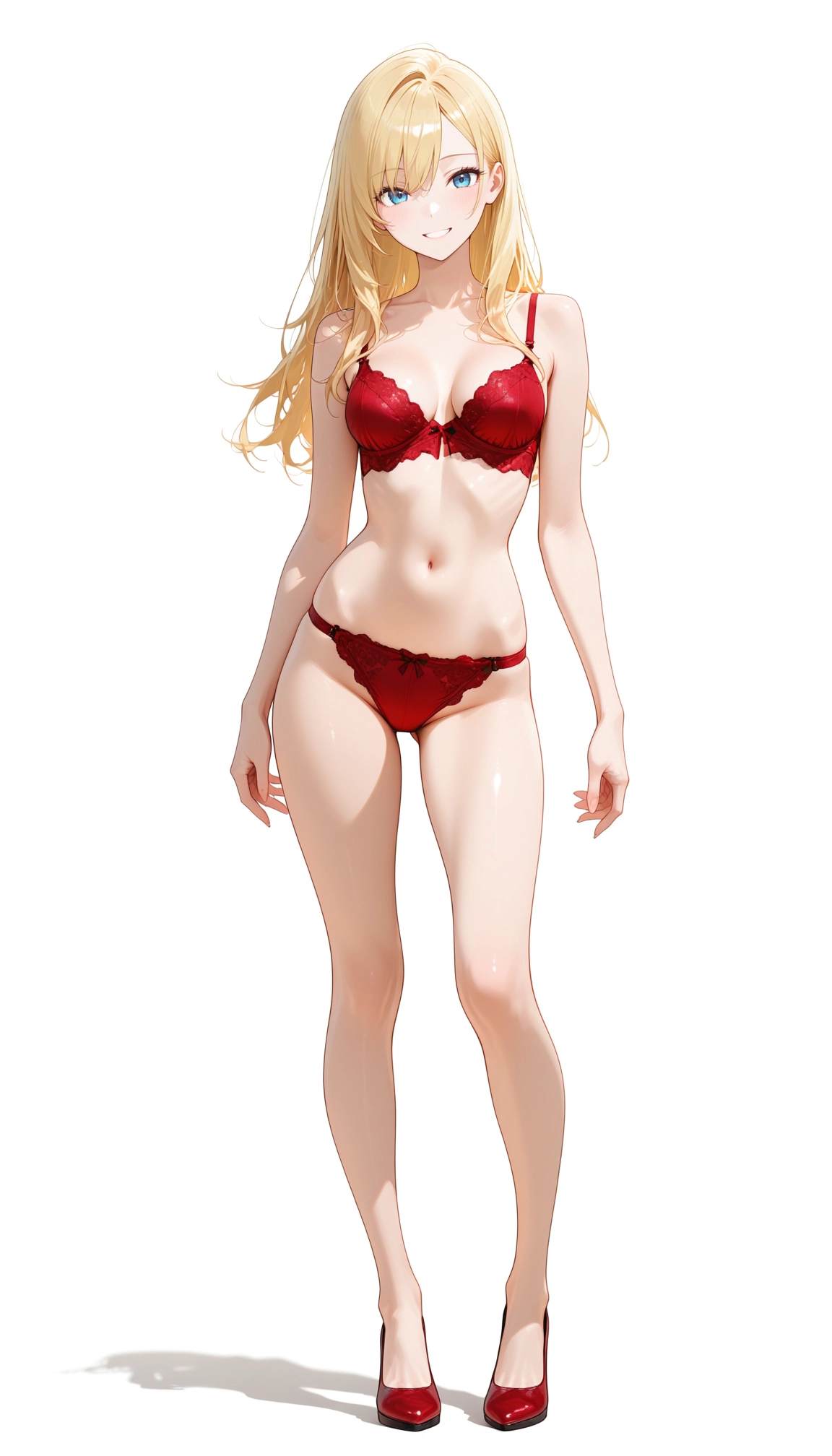 1girl, solo, underwear, panties, bra, breasts · Yamete.gg