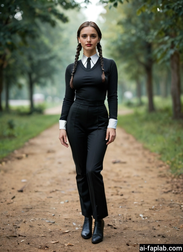 1girl, solo, braid, twin braids, breasts, necktie · Yamete.gg