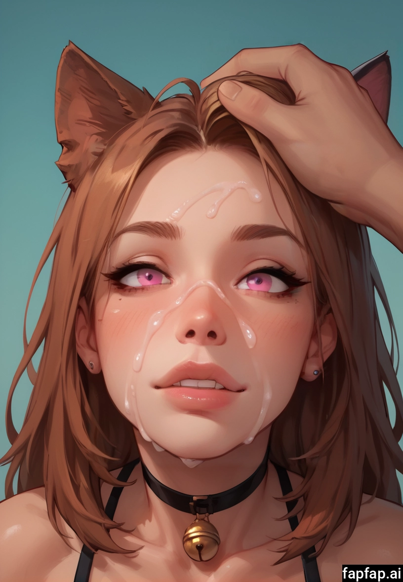 1girl, bell, animal ears, facial, jingle bell, choker · Yamete.gg