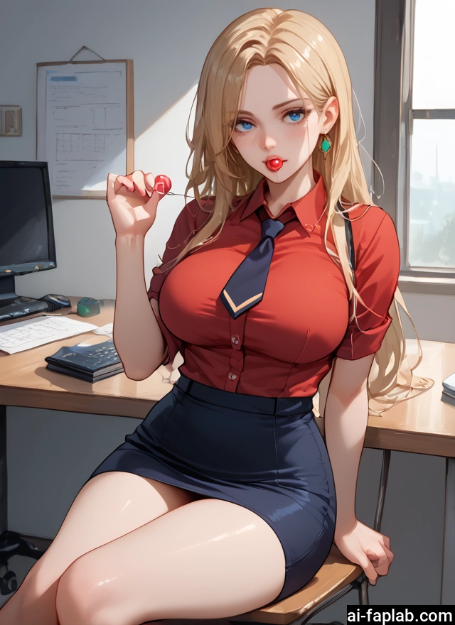 1girl, breasts, skirt, blonde hair, blue eyes, long hair