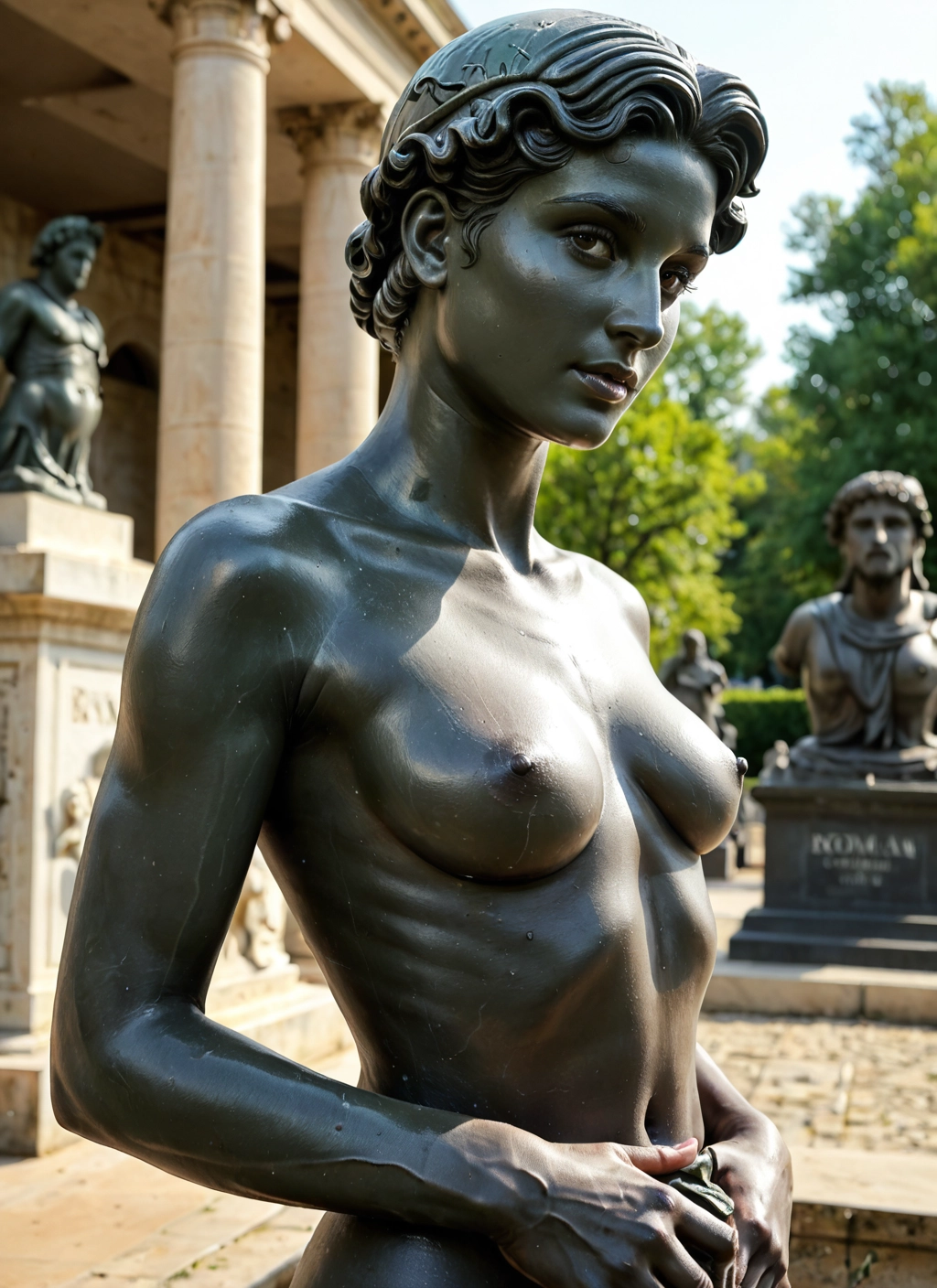 futanari, breasts, nipples, nude, 1girl, wet · Yamete.gg