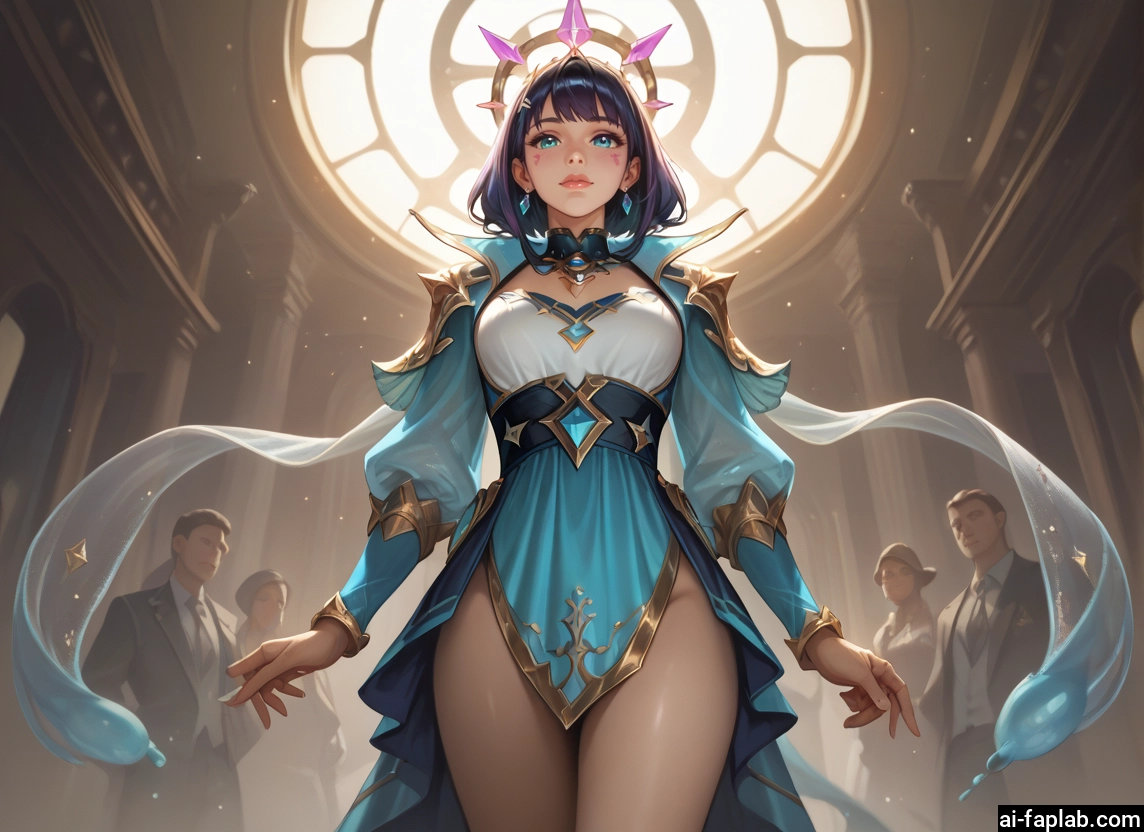 1girl, jewelry, earrings, breasts, blue eyes, facial mark · Yamete.gg