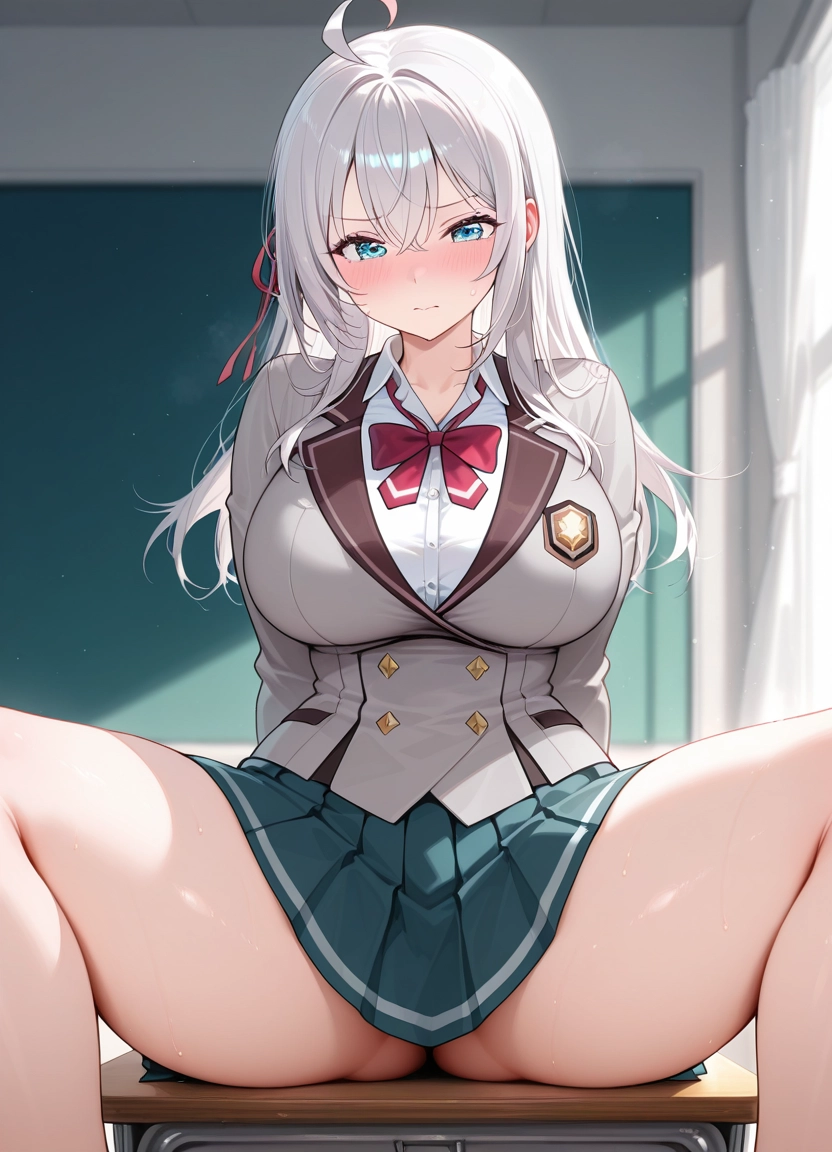 1girl, breasts, skirt, solo, long hair, large breasts · Yamete.gg