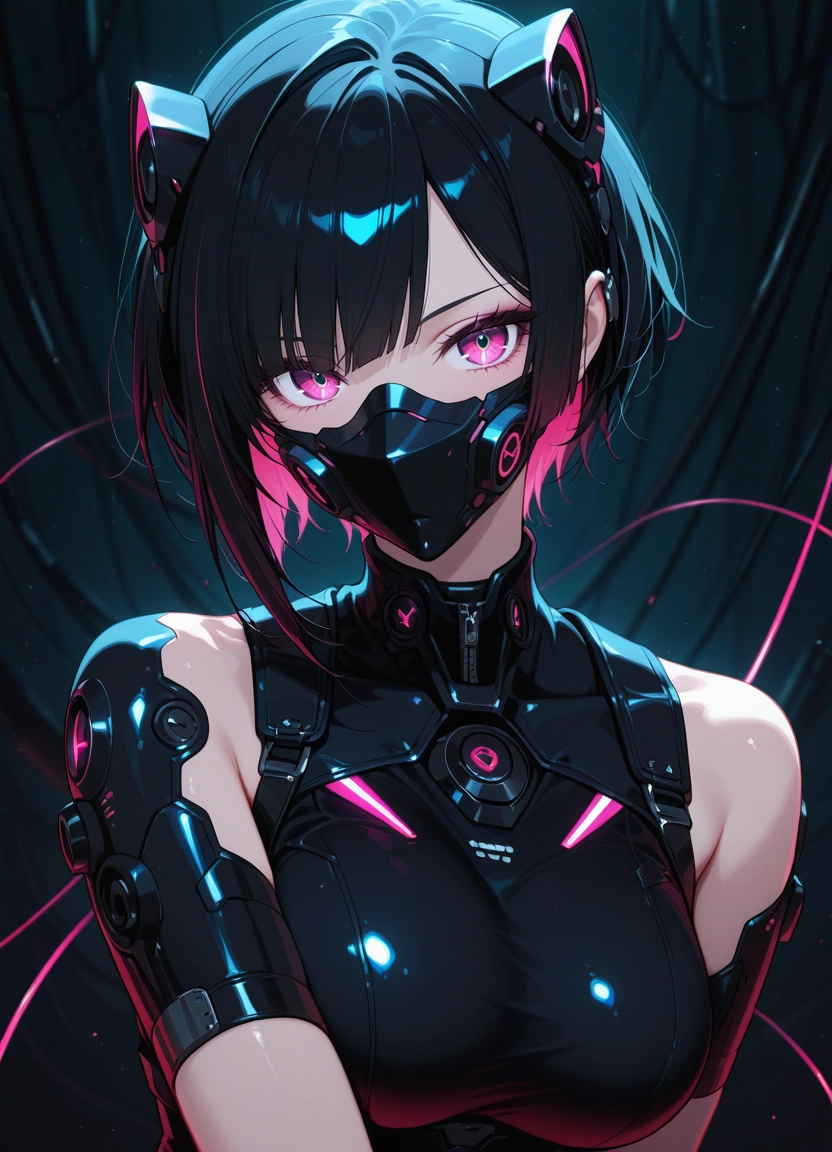 1girl, solo, black hair, short hair, breasts, looking at viewer · Yamete.gg