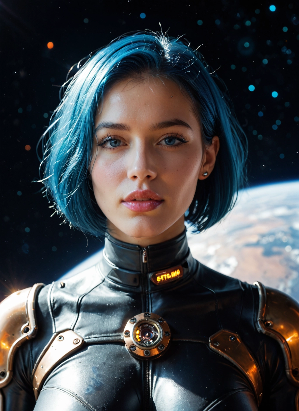 1girl, solo, blue eyes, short hair, looking at viewer, bodysuit · Yamete.gg