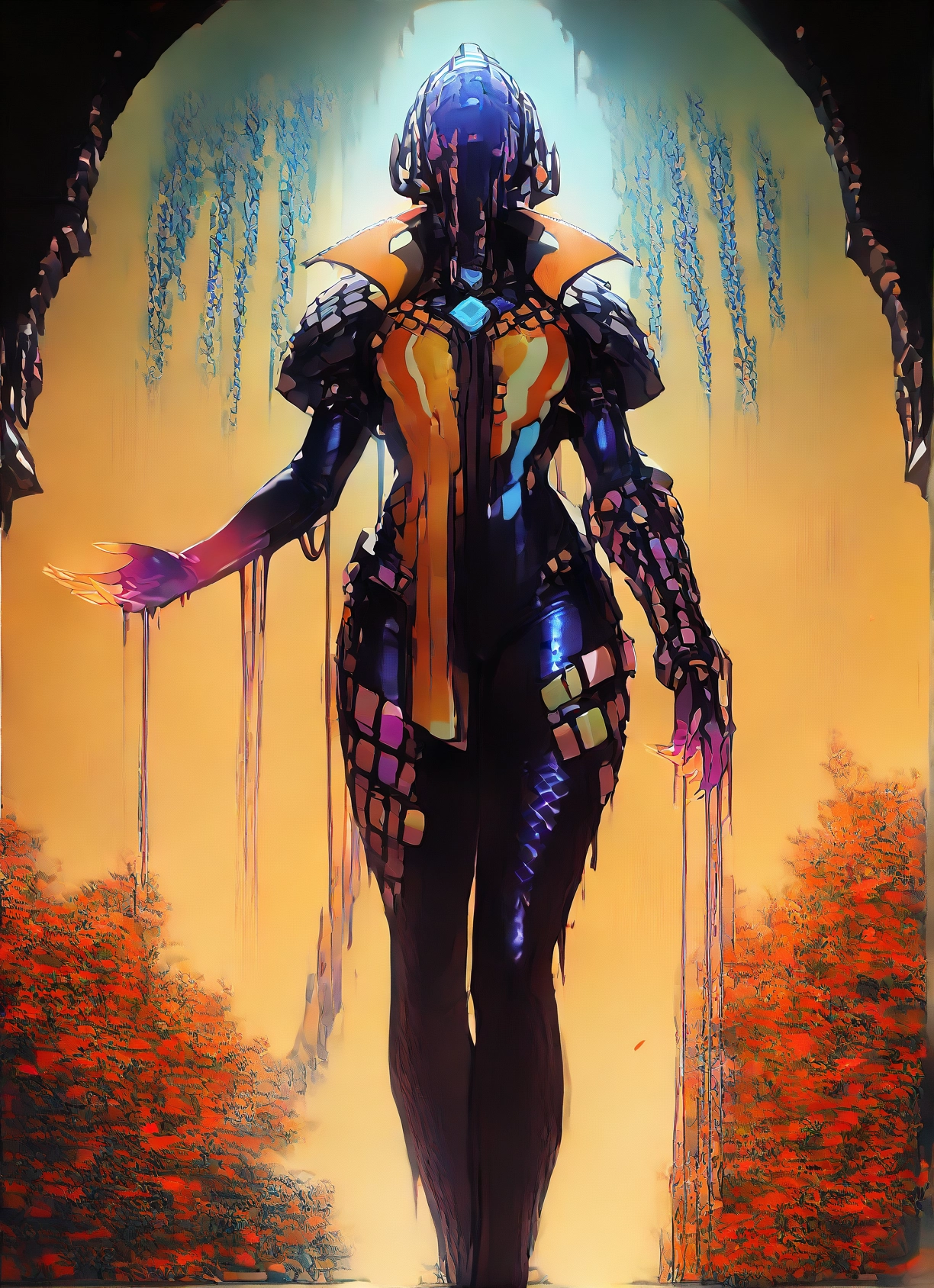 1girl, solo, bodysuit, dripping, helmet, breasts · Yamete.gg