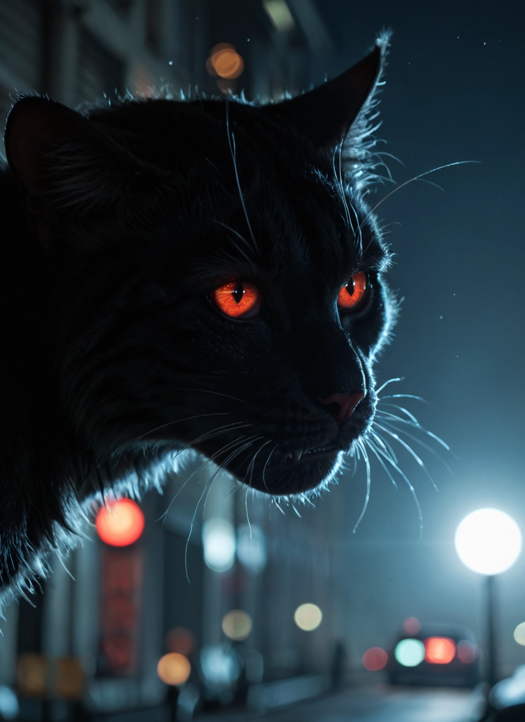 no humans, cat, motor vehicle, ground vehicle, car, animal focus · Yamete.gg