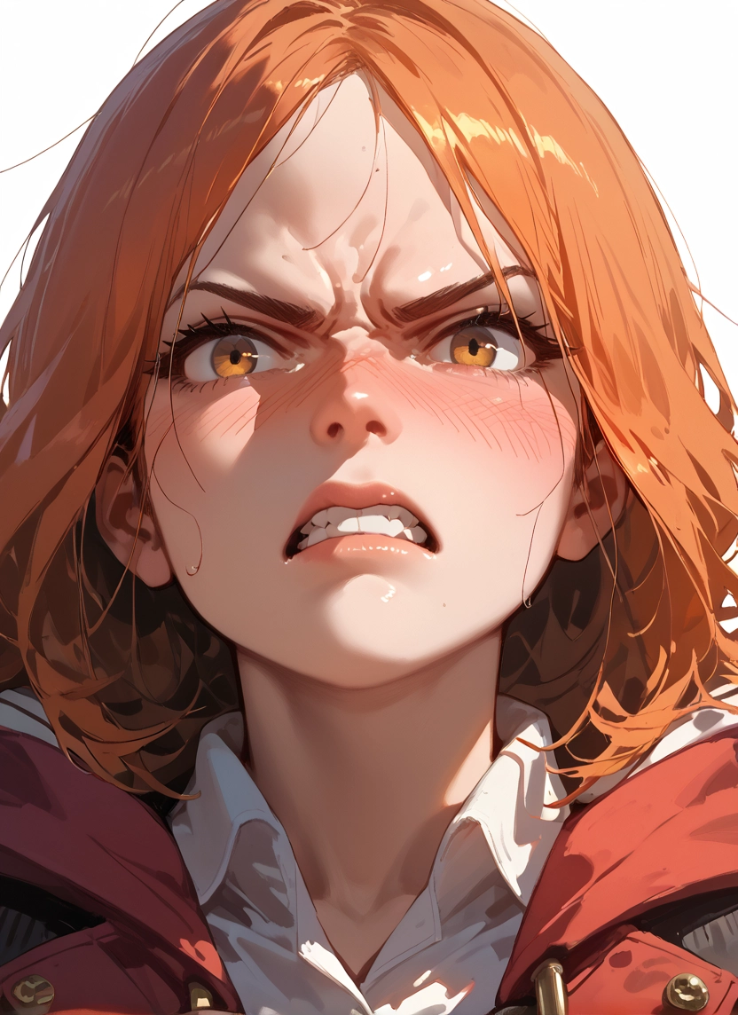1girl, solo, blush, teeth, looking at viewer, shirt · Yamete.gg