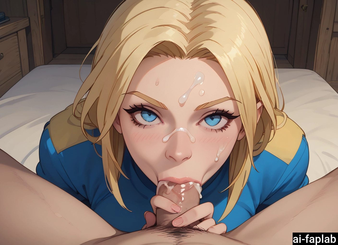 1girl, penis, 1boy, cum, hetero, blonde hair · Yamete.gg