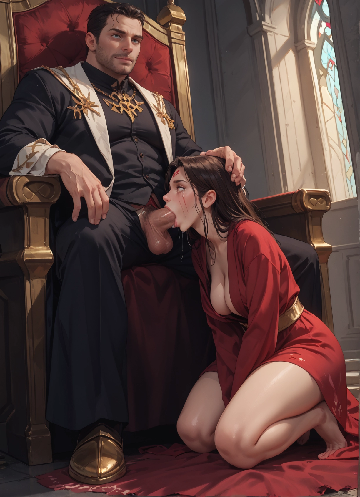1girl, penis, 1boy, oral, hetero, fellatio · Yamete.gg