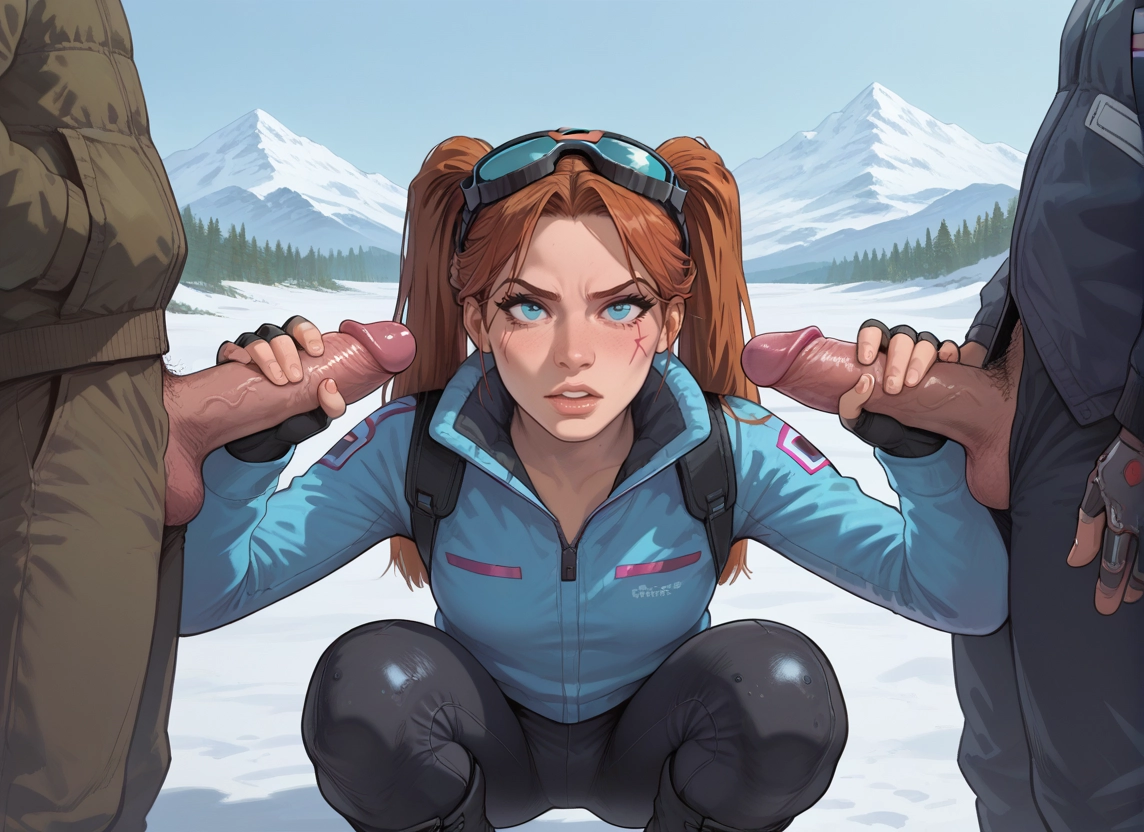 penis, 1girl, twintails, hetero, multiple boys, handjob · Yamete.gg