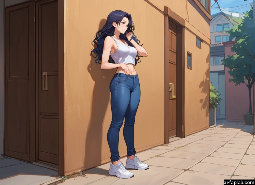 1girl, solo, pants, blue eyes, long hair, breasts