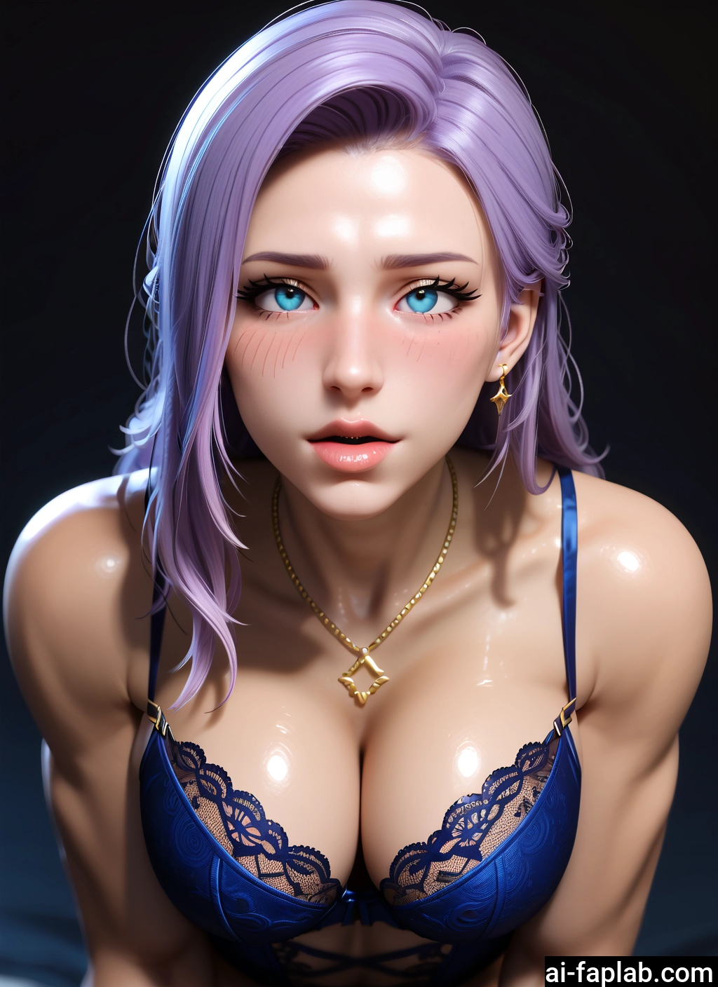 1girl, breasts, jewelry, underwear, bra, solo · Yamete.gg