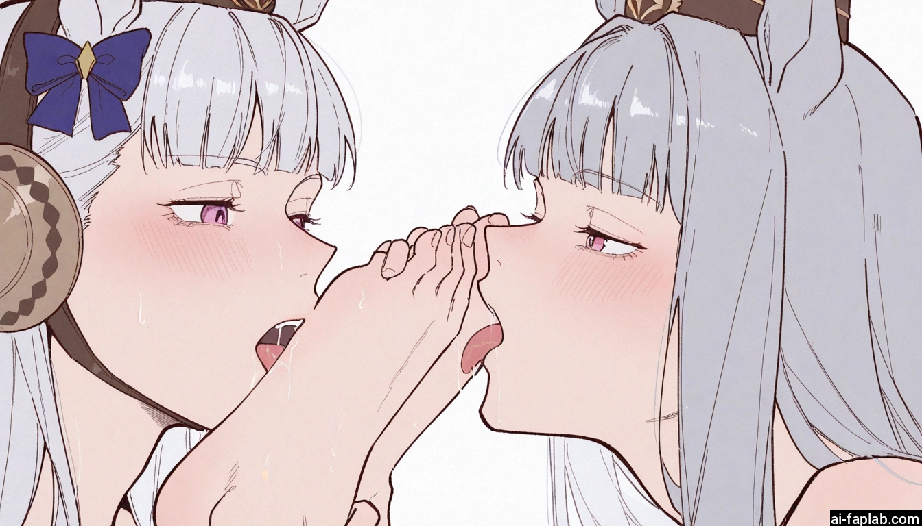 multiple girls, 2girls, animal ears, yuri, horse ears, feet