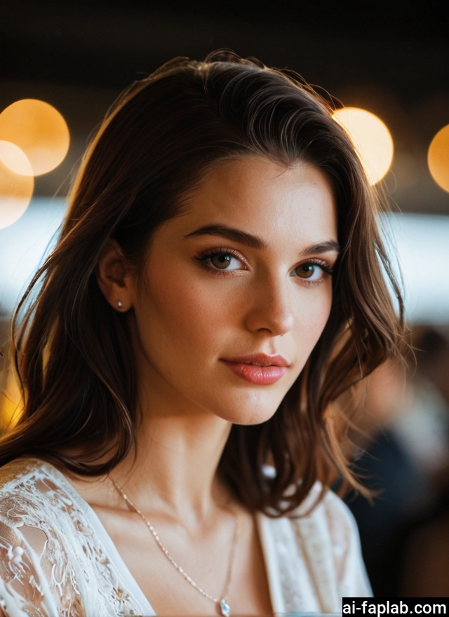 1girl, solo, jewelry, necklace, brown eyes, earrings · Yamete.gg