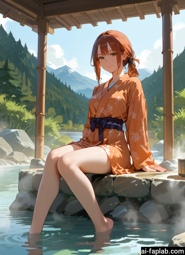 1girl, solo, japanese clothes, kimono, sitting, smile