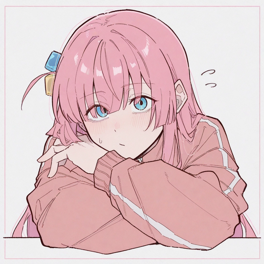 1girl, solo, blue eyes, pink hair, jacket, long hair · Yamete.gg