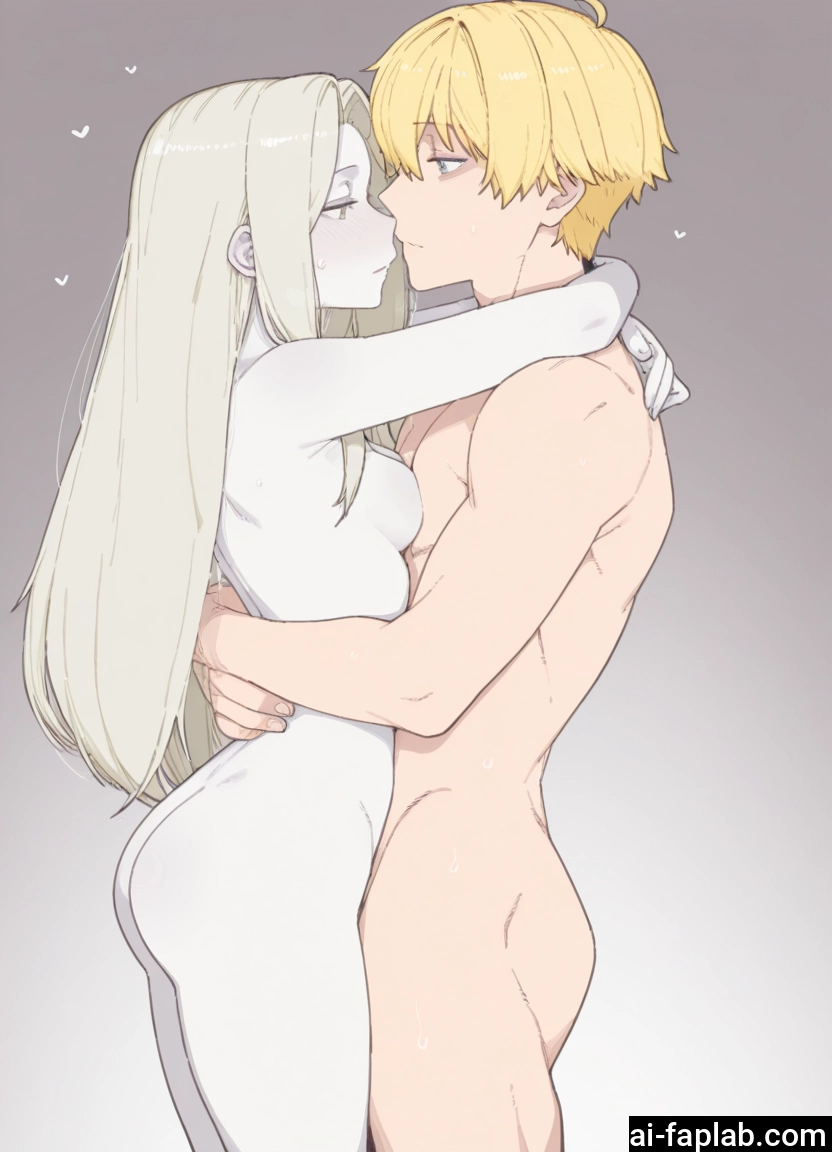 1girl, 1boy, nude, blonde hair, hetero, breasts