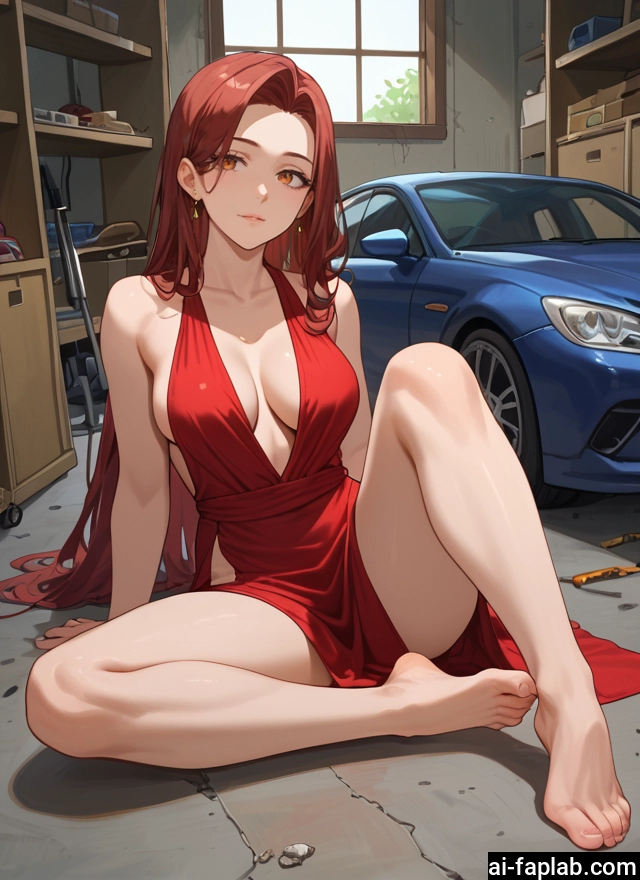 1girl, breasts, long hair, barefoot, dress, jewelry · Yamete.gg