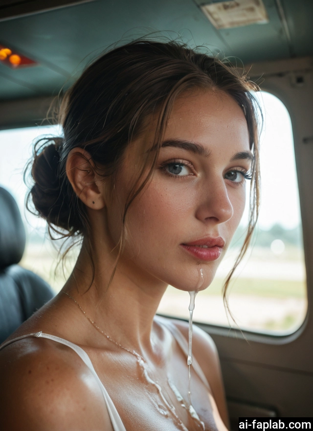 1girl, solo, cum, jewelry, looking at viewer, car interior · Yamete.gg