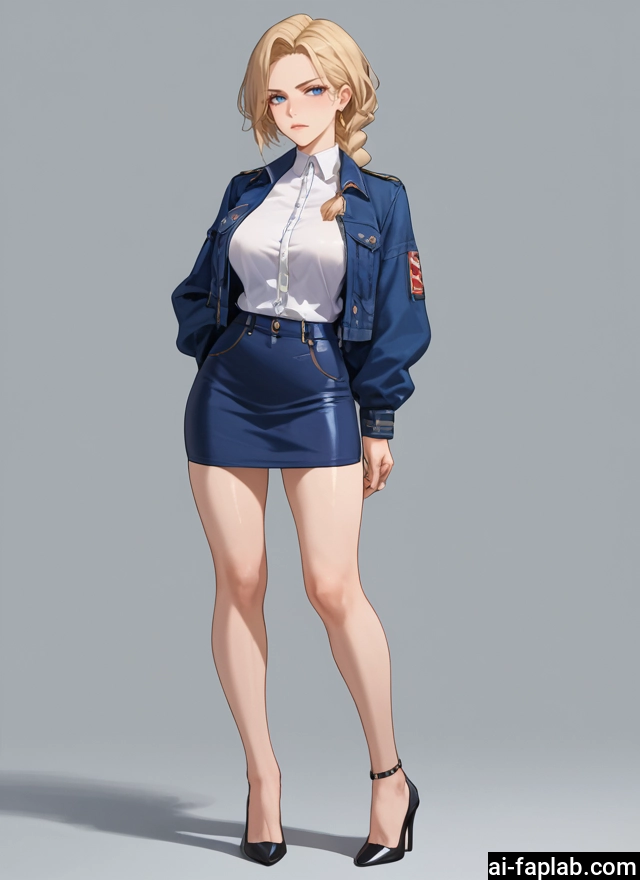 1girl, skirt, blue eyes, blonde hair, solo, high heels · Yamete.gg
