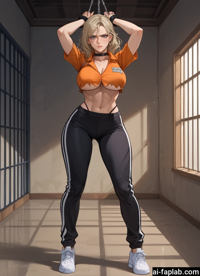 1girl, breasts, blue eyes, blonde hair, navel, underboob · Yamete.gg