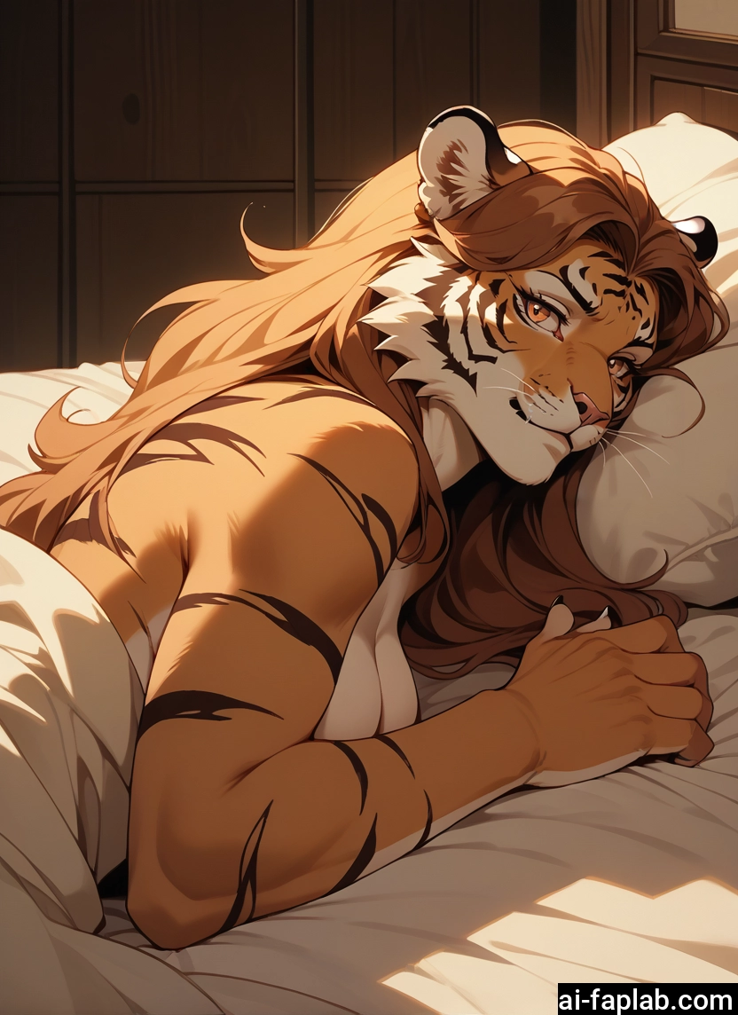 1girl, animal ears, furry, solo, tiger ears, breasts · Yamete.gg