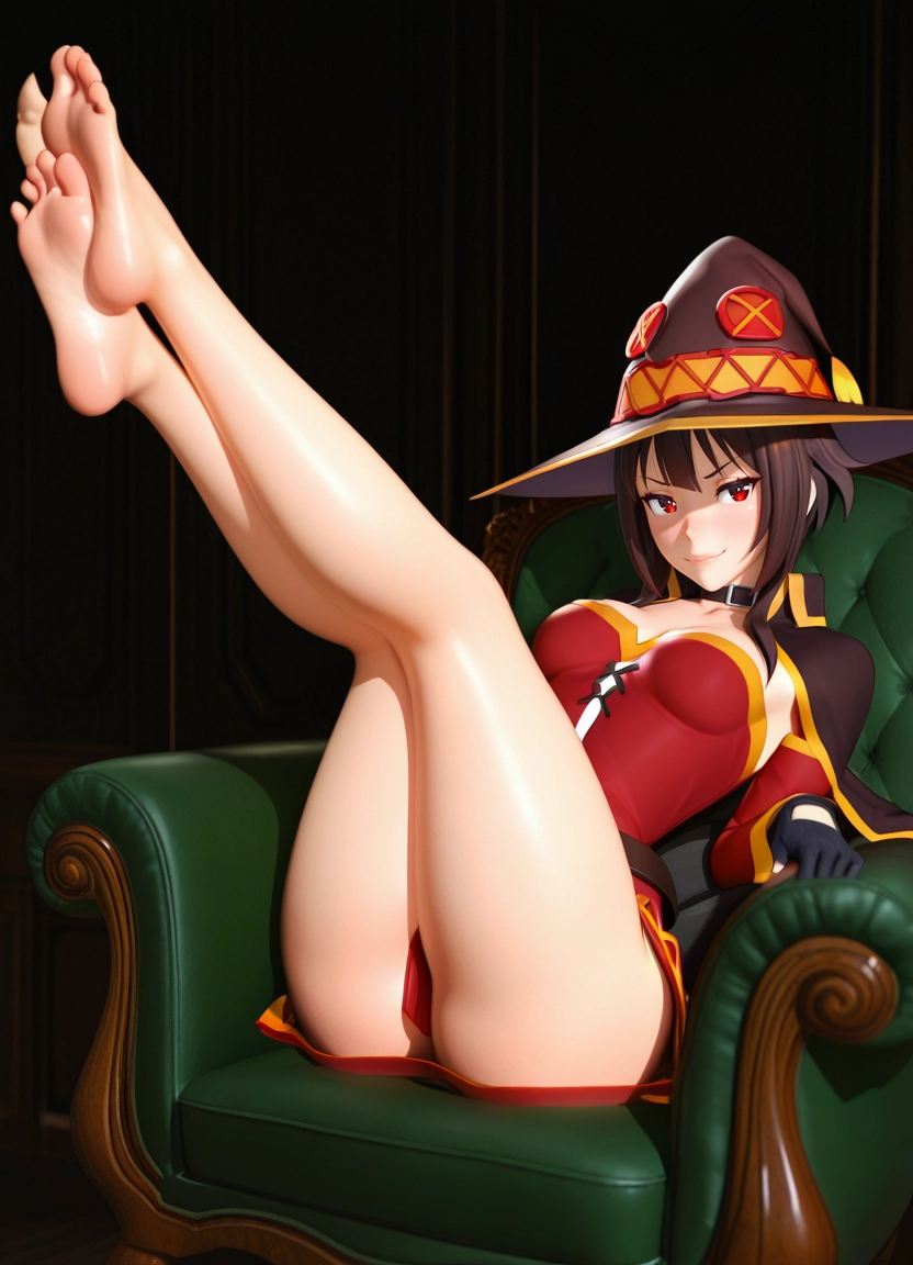 1girl, barefoot, feet, hat, solo, witch hat · Yamete.gg