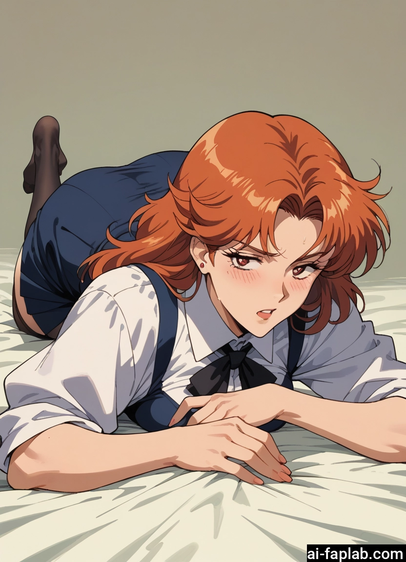 1girl, solo, on stomach, blush, lying, jewelry · Yamete.gg