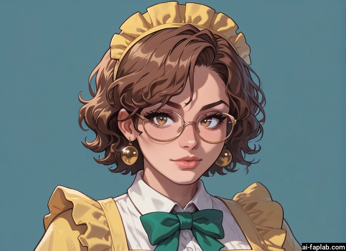 1girl, solo, jewelry, earrings, brown hair, short hair · Yamete.gg