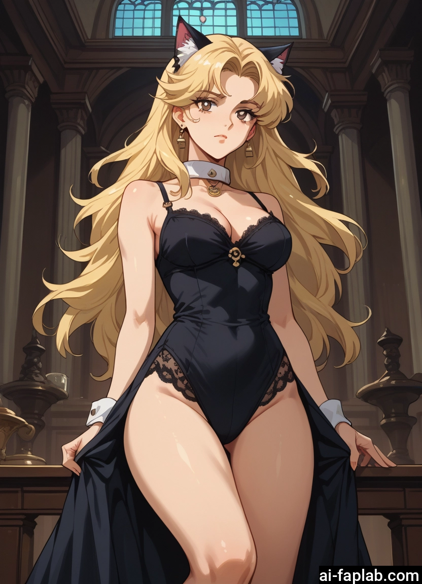 1girl, breasts, blonde hair, long hair, animal ears, jewelry