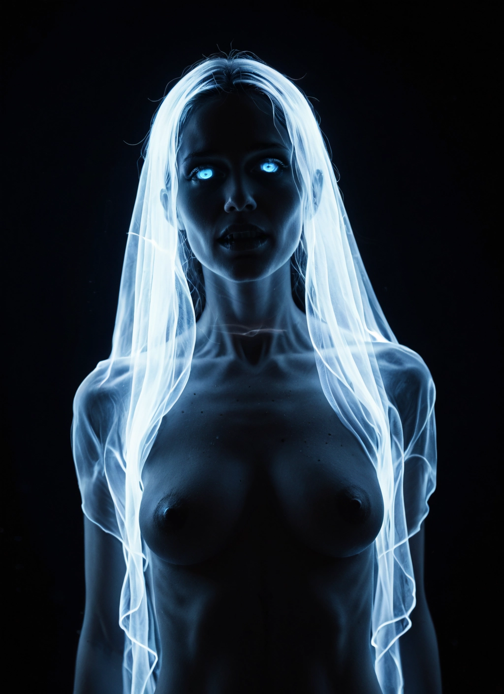 1girl, solo, breasts, nipples, long hair, freckles · Yamete.gg