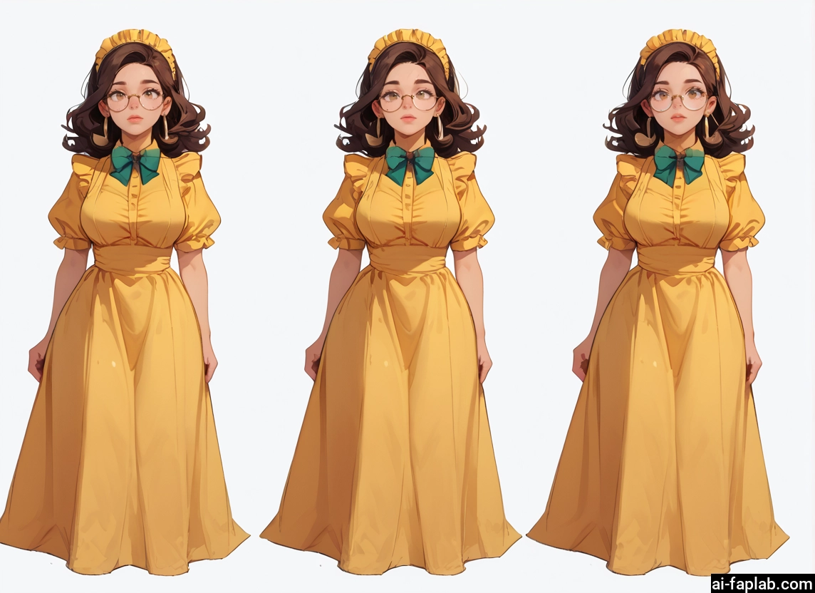 1girl, glasses, dress, jewelry, brown hair, earrings · Yamete.gg