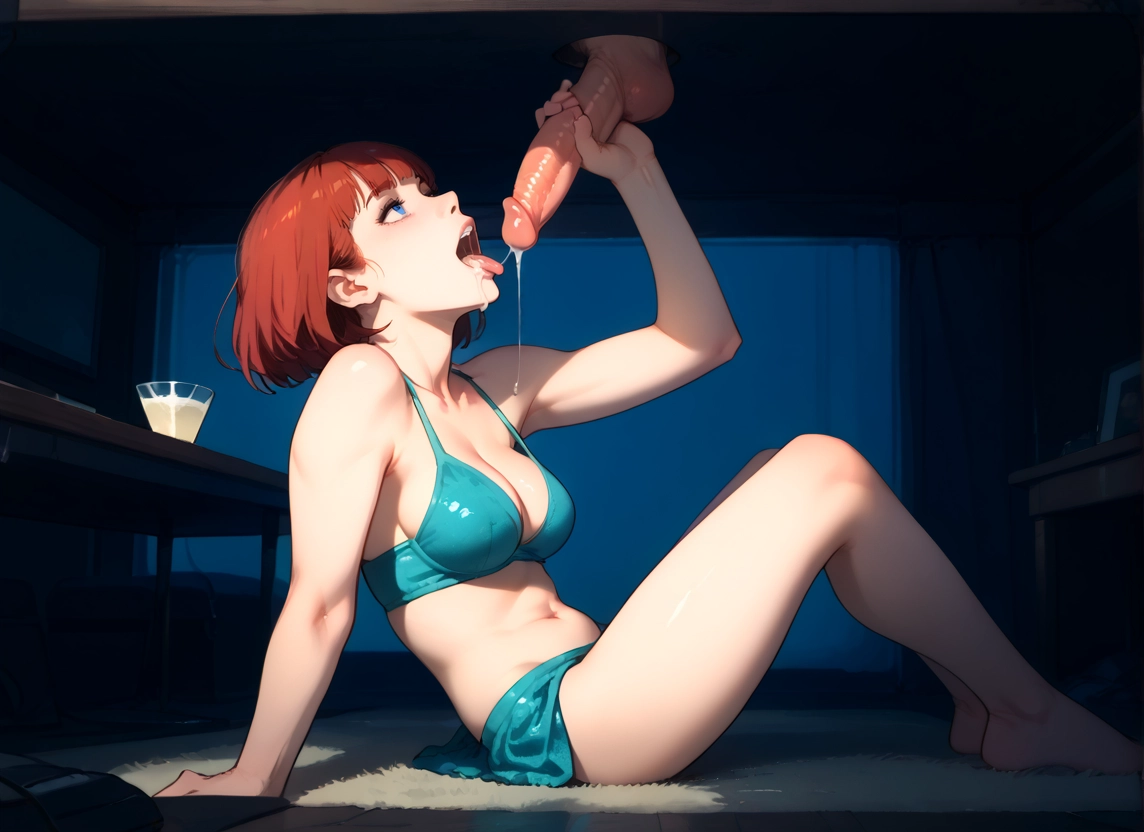 1girl, penis, breasts, hetero, blue eyes, navel · Yamete.gg